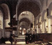 WITTE, Emanuel de Interior of a Church painting